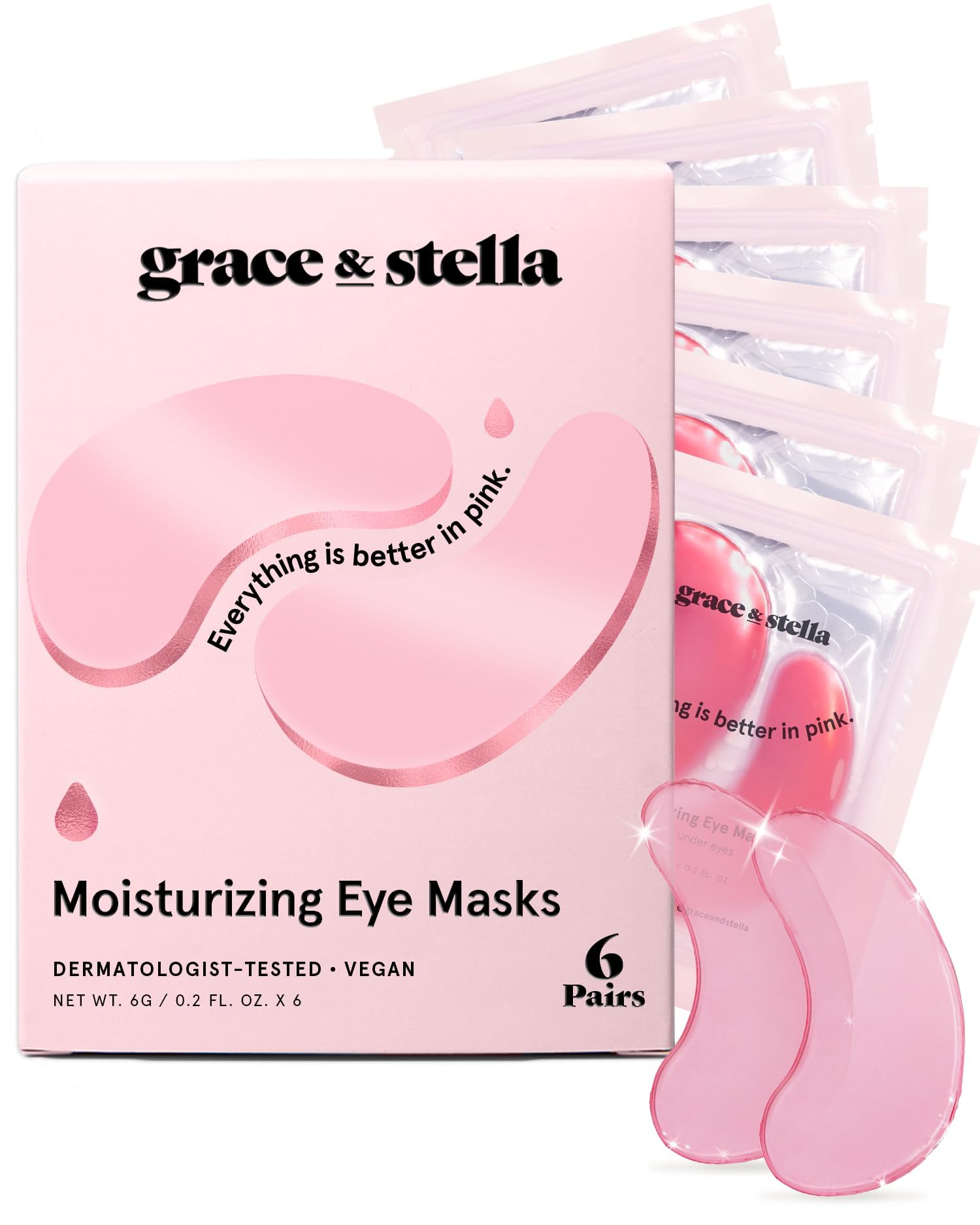 grace & stella Award Winning Under Eye Mask - Birthday Gifts for Women - Gel Eye Patches for Dark Circles, Puffy Eyes, Undereye Bags - Gifts for Mom - Vegan Self Care (24 Pairs, Gold)