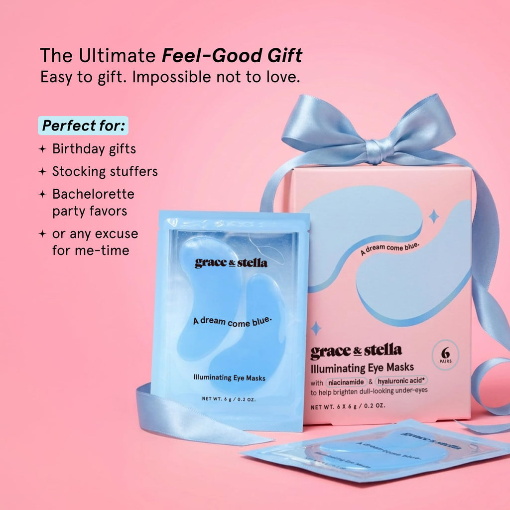 grace & stella Award Winning Under Eye Mask - Birthday Gifts for Women - Gel Eye Patches for Dark Circles, Puffy Eyes, Undereye Bags - Gifts for Mom - Vegan Self Care (24 Pairs, Gold)