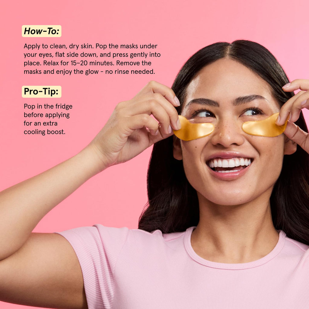grace & stella Award Winning Under Eye Mask - Birthday Gifts for Women - Gel Eye Patches for Dark Circles, Puffy Eyes, Undereye Bags - Gifts for Mom - Vegan Self Care (24 Pairs, Gold)