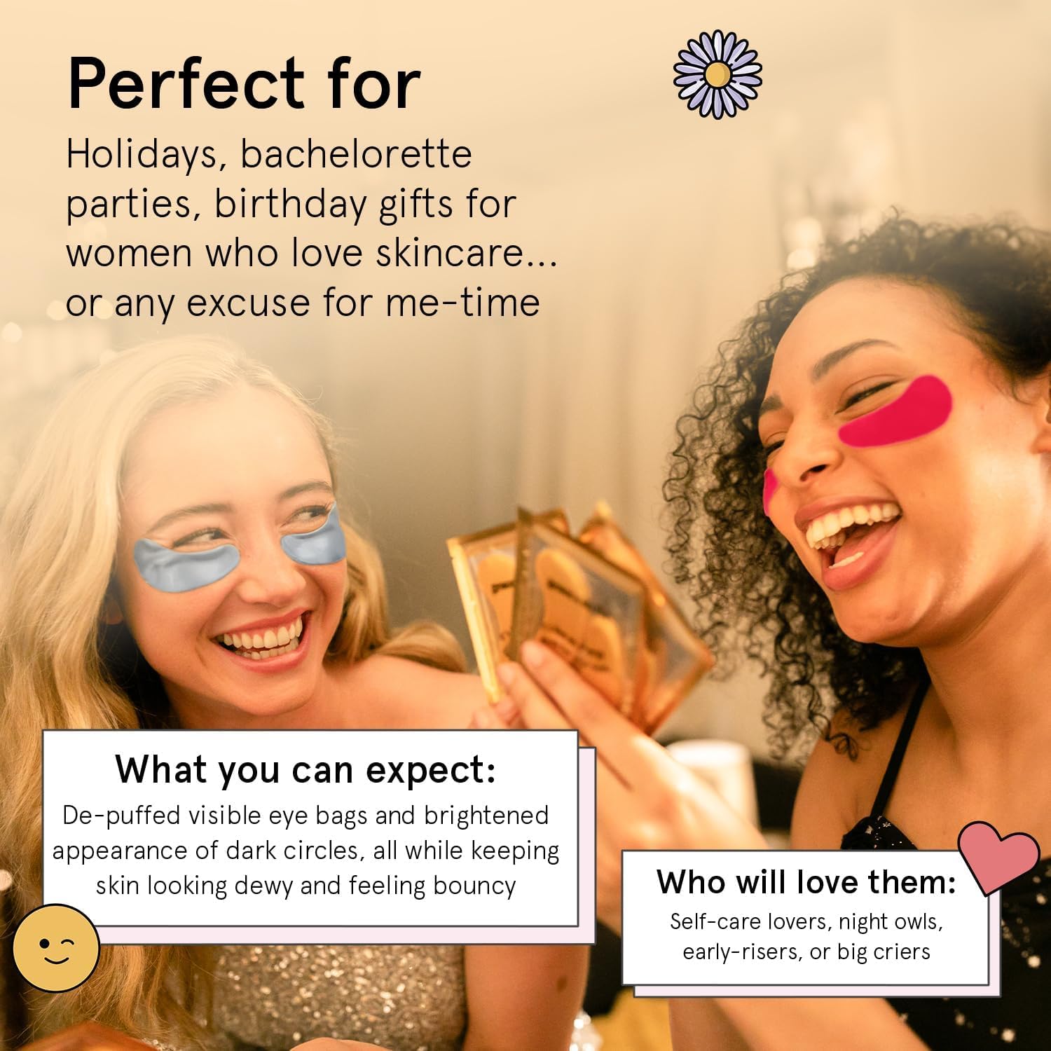 grace & stella Award Winning Under Eye Mask - Birthday Gifts for Women - Gel Eye Patches for Dark Circles, Puffy Eyes, Undereye Bags - Gifts for Mom - Vegan Self Care (24 Pairs, Gold)
