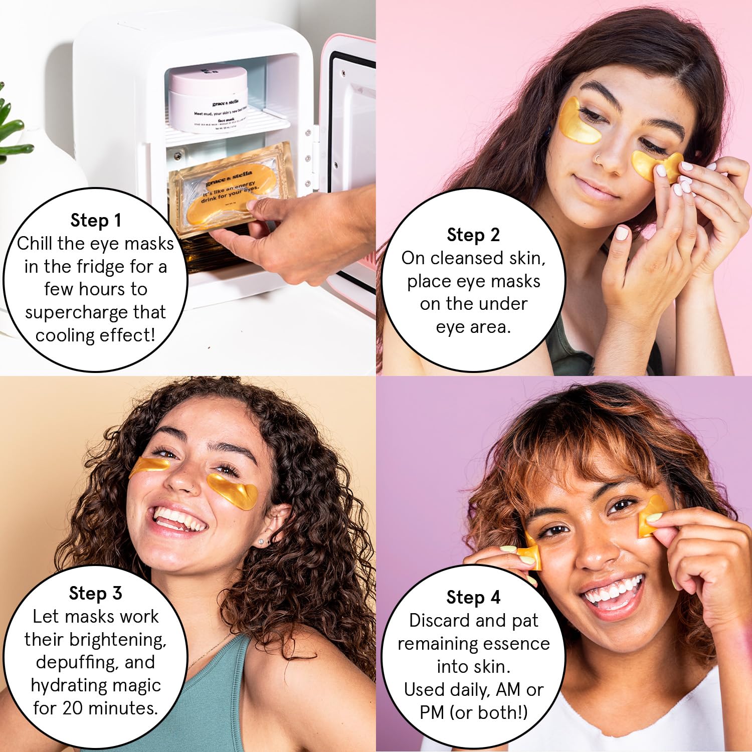 grace & stella Award Winning Under Eye Mask - Birthday Gifts for Women - Gel Eye Patches for Dark Circles, Puffy Eyes, Undereye Bags - Gifts for Mom - Vegan Self Care (24 Pairs, Gold)