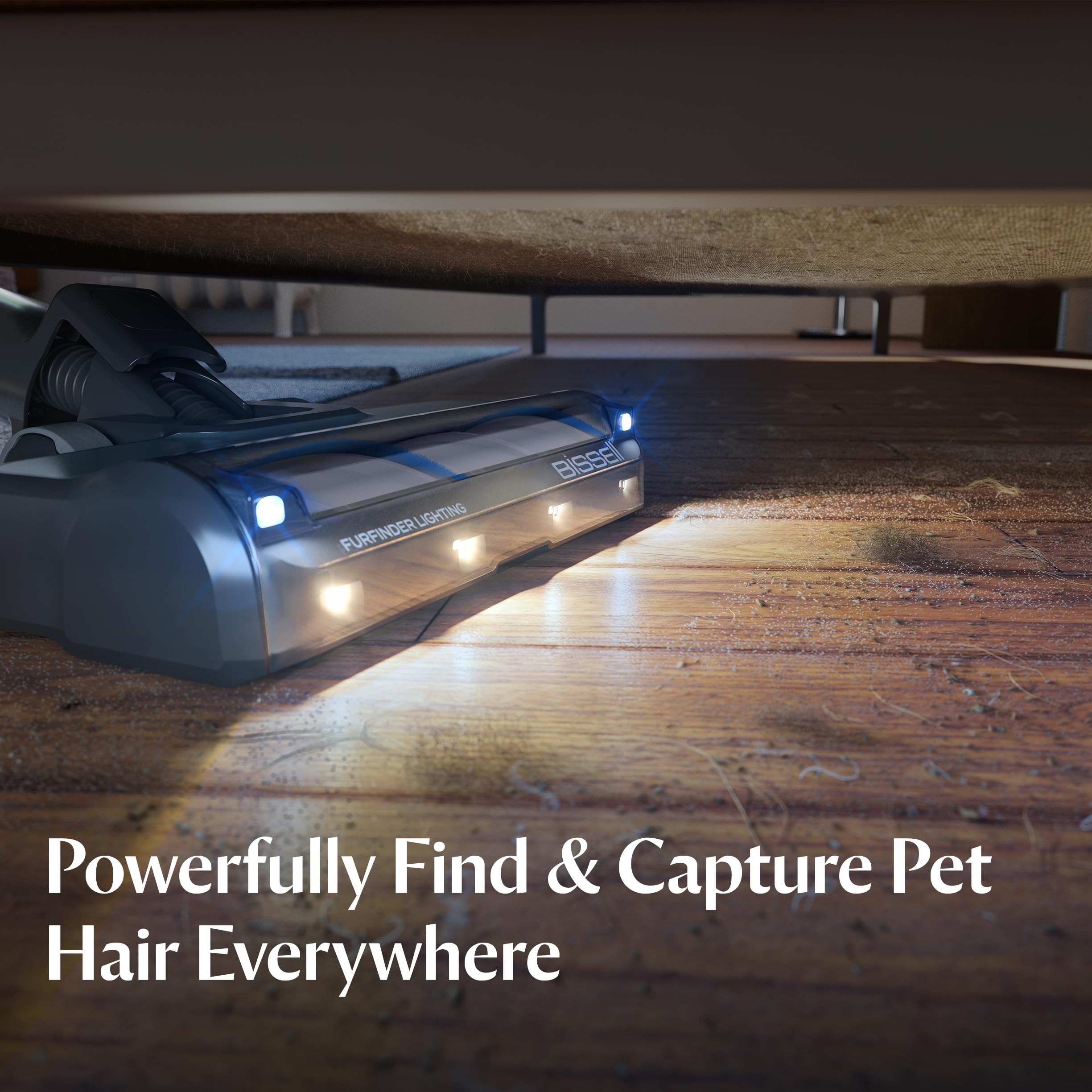 Bissell PowerClean DualBrush 280W Self-Standing Cordless Vacuum, DualBrush & AutoAdapt Tech, Self-Cleaning Brush Roll, Strong Suction, Removeable Battery, Upholstery Tool & Bright Headlights, 4196K
