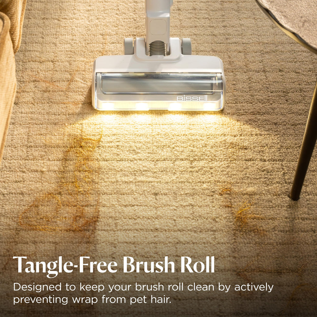 Bissell PowerClean DualBrush 280W Self-Standing Cordless Vacuum, DualBrush & AutoAdapt Tech, Self-Cleaning Brush Roll, Strong Suction, Removeable Battery, Upholstery Tool & Bright Headlights, 4196K